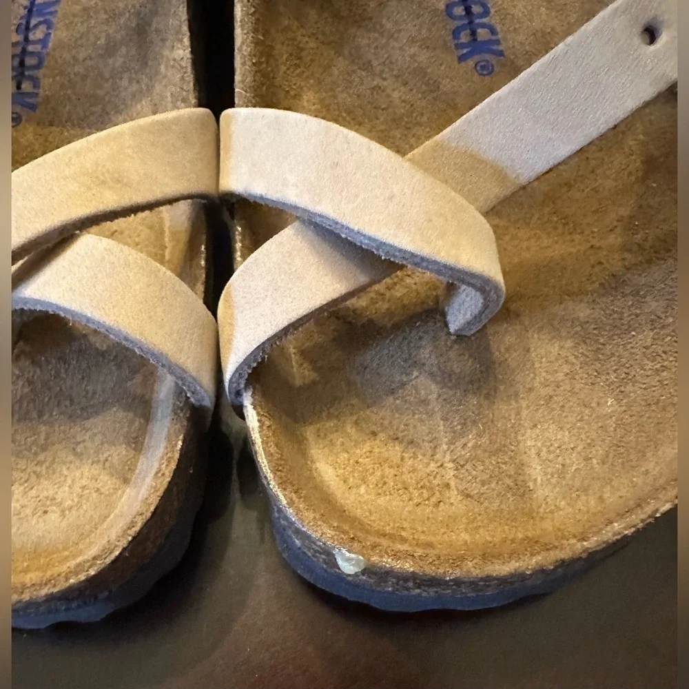 NIB Birkenstock Nubuck Mayari 37 US 6 Thong Sandals Sandcastle